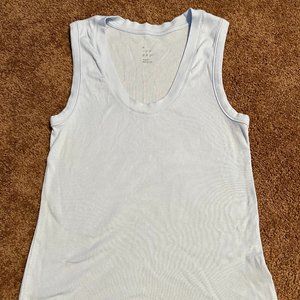 a new day light blue tank top